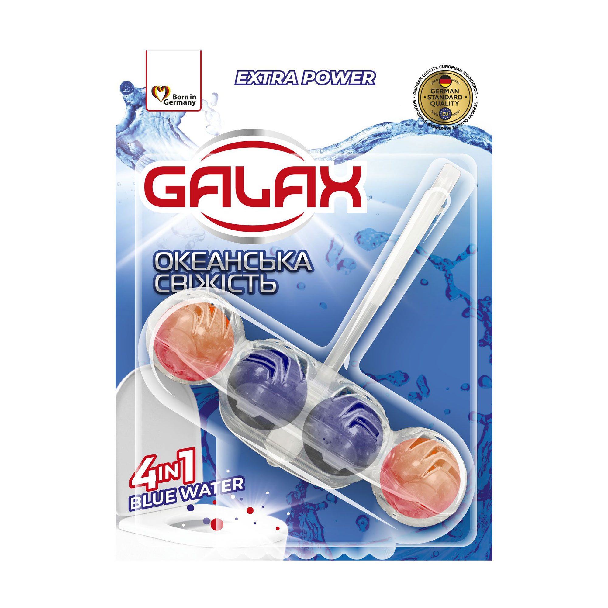 Туалетний блок для унітазу Galax Extra Power Океанська свіжість, 55 г
